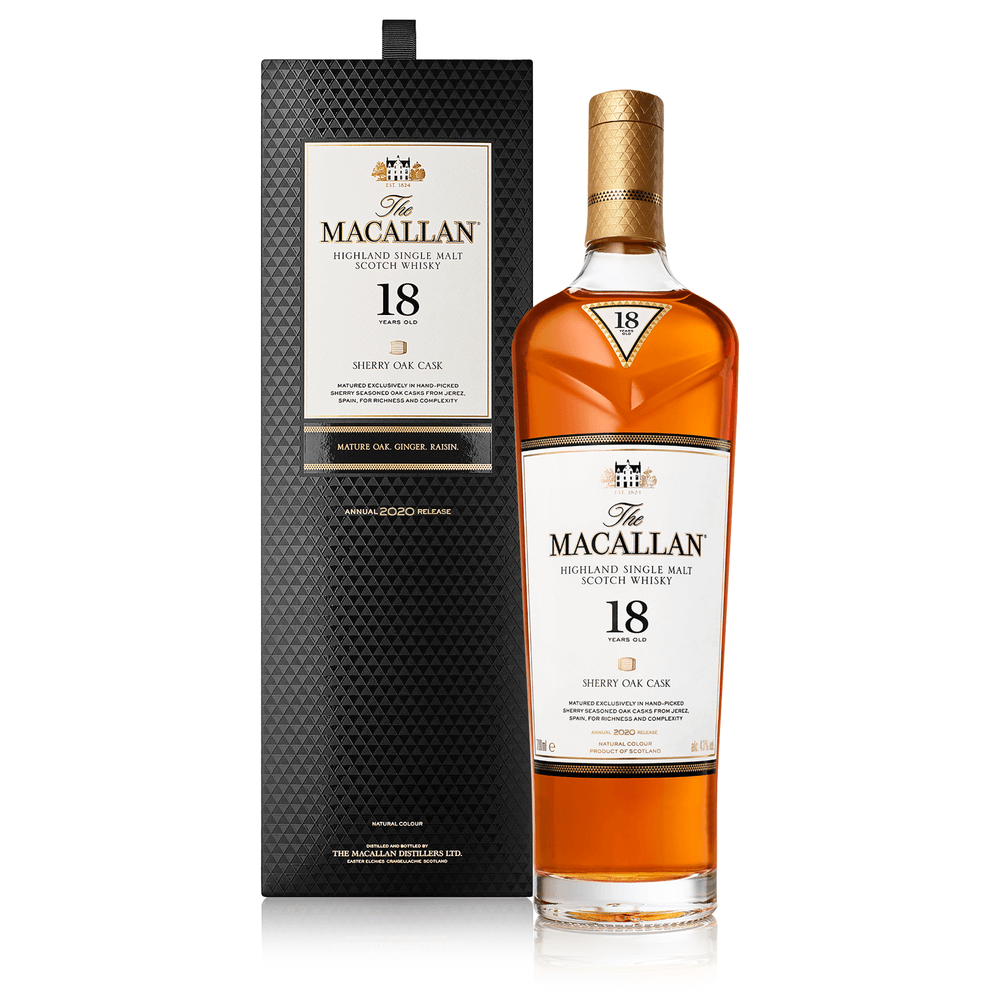 THE MACALLAN 18Y HIGHLAND SINGLE MALT SCOTCH WHISKY -SHERRY OAK CASK (700ml)